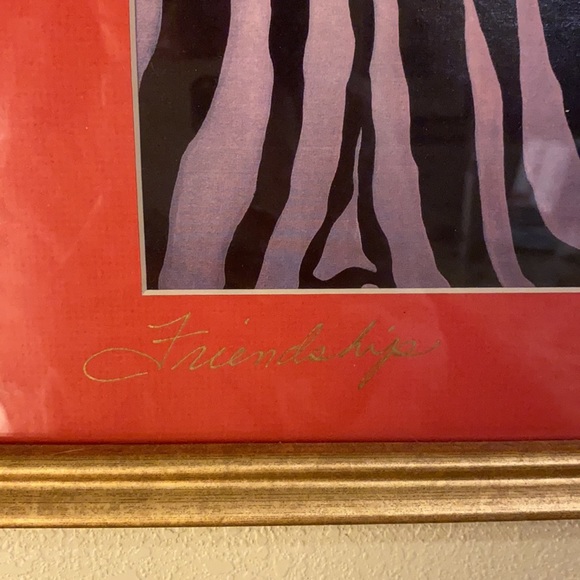 Betsy Fowler Autographed Friendship Zebra Print - Picture 2 of 3